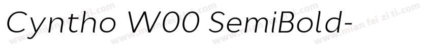 Cyntho W00 SemiBold字体转换